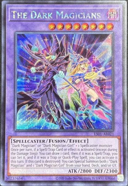 画像1: 超魔導師－ブラック・マジシャンズ　シークレットレア（ES01-AE021） (1)