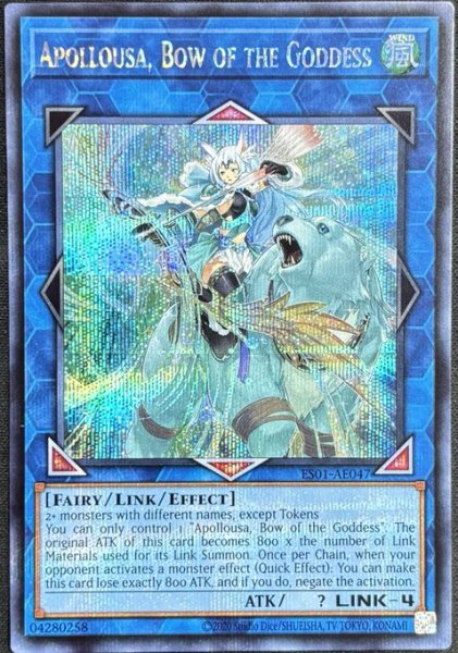 画像1: 召命の神弓－アポロウーサ　シークレットレア（ES01-AE047） (1)