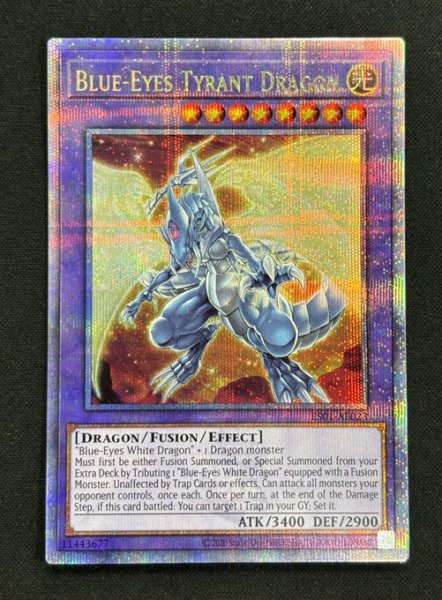 画像1: ブルーアイズ・タイラント・ドラゴン　クォーターセンチュリーレア（ES01-AE023） (1)