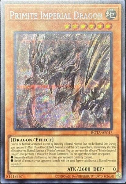 画像1: 原石竜インペリアル・ドラゴン シークレットレア（ROTA-AE013） (1)