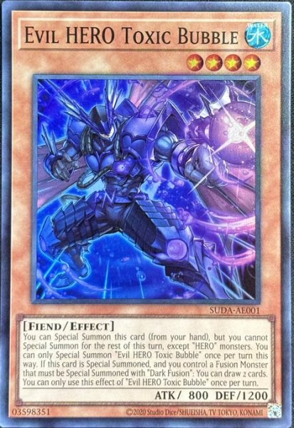 画像1: E-HERO トキシック・バブル スーパーレア（SUDA-AE001） (1)