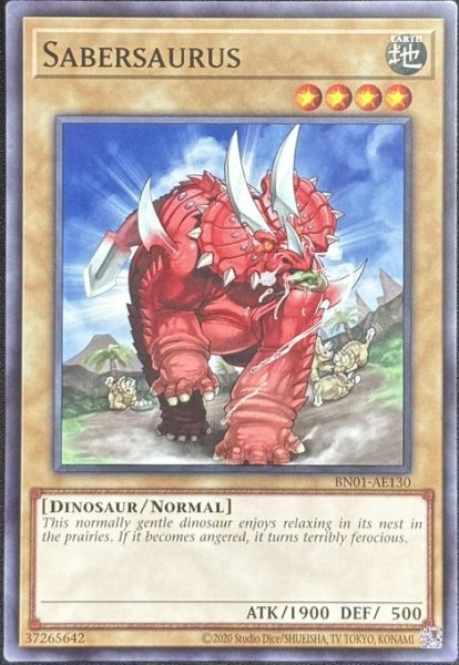 画像1: セイバーザウルス ノーマル（BN01-AE130） (1)