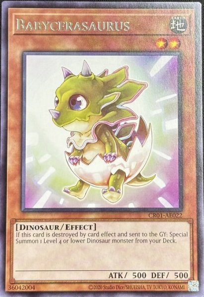 画像1: ベビケラサウルス レア（CR01-AE022） (1)