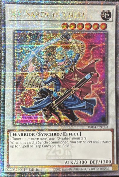 画像1: XX－セイバー ヒュンレイ　クォーターセンチュリーレア（RA04-EN140） (1)