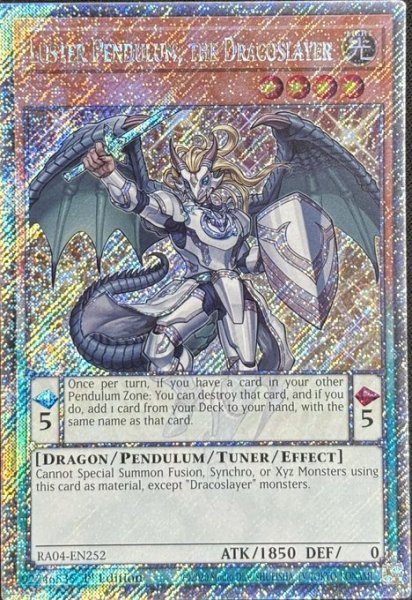 画像1: 竜剣士ラスターP プラチナシークレットレア（RA04-EN252） (1)
