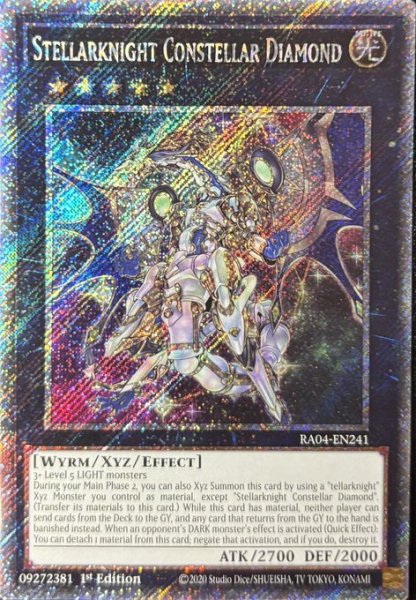 画像1: 星輝士 セイクリッド・ダイヤ プラチナシークレットレア（RA04-EN241） (1)