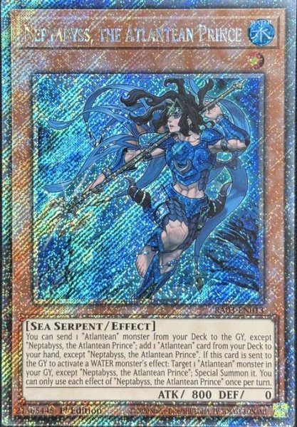 画像1: 海皇子ネプトアビス プラチナムシークレットレア(RA03-EN013) (1)