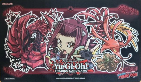 画像1: 【未開封】十六夜アキ & ブラック・ローズ・ドラゴン & フェニキシアン・クラスター・アマリリス プレイマット (1)