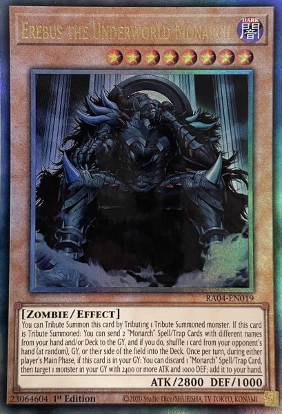 画像1: 冥帝エレボス アルティメットレア(RA04-EN019) (1)