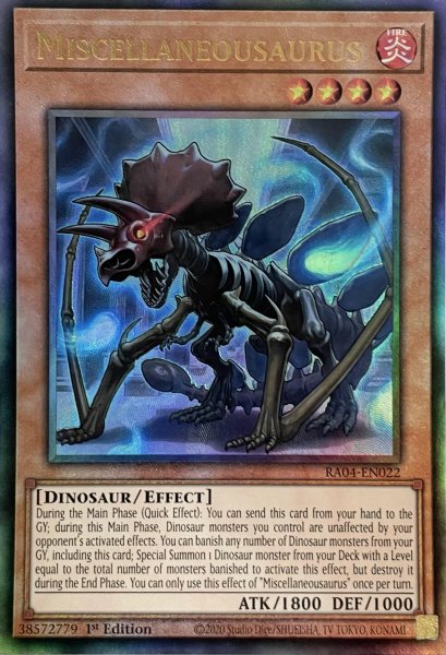 画像1: 幻創のミセラサウルス アルティメットレア(RA04-EN022) (1)