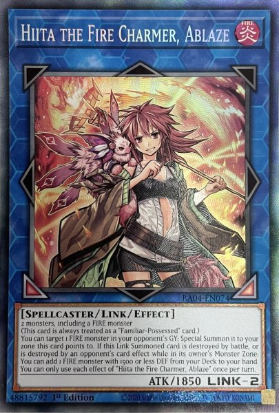 画像1: 灼熱の火霊使いヒータ コレクターズレア（RA04-EN074） (1)