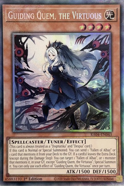 画像1: 導きの聖女クエム コレクターズレア(RA04-EN043) (1)