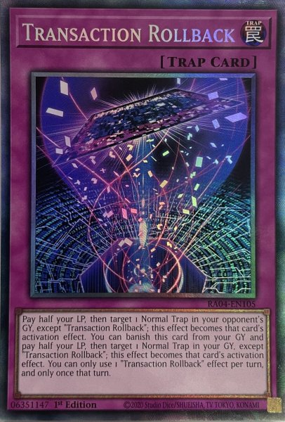 画像1: トランザクション・ロールバック コレクターズレア（RA04-EN105） (1)