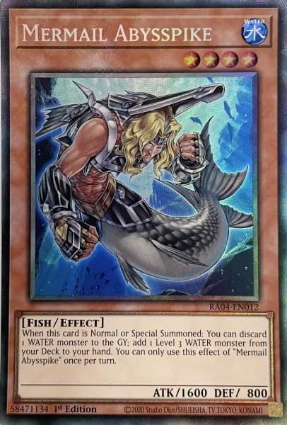 画像1: 水精鱗－アビスパイク コレクターズレア（RA04-EN012） (1)