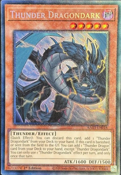 画像1: 雷電龍－サンダー・ドラゴン コレクターズレア(RA03-EN018） (1)