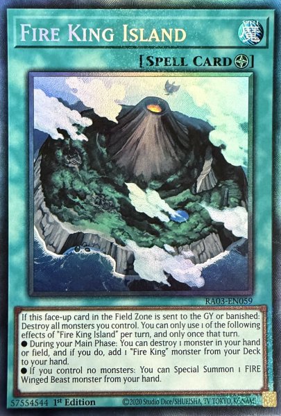 画像1: 炎王の孤島 コレクターズレア(RA03-EN059） (1)