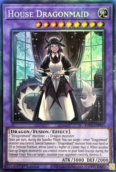 画像1: ドラゴンメイド・ハスキー コレクターズレア(RA03-EN037） (1)