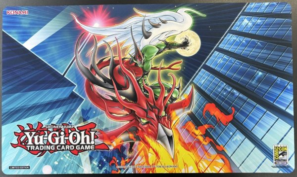 画像1: E・HERO フレイム・ウィングマン－フレイム・シュート　プレイマット (1)