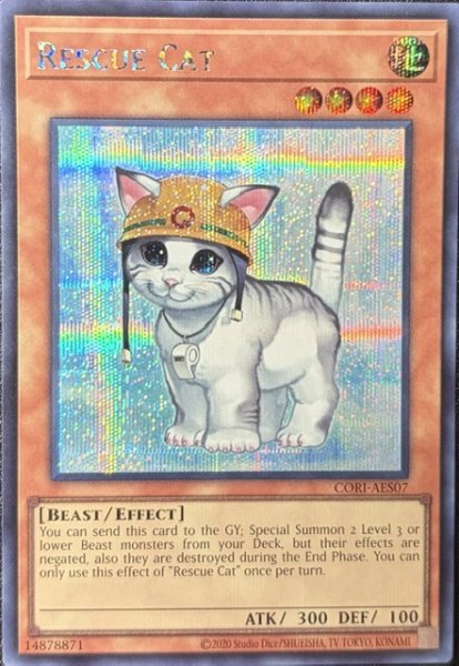 画像1: レスキューキャット　シークレットレア（CORI-AES07） (1)